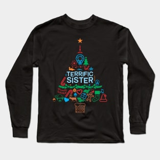 Terrific Sister - Xmas Tree 2 - Christmas Long Sleeve T-Shirt